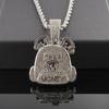 Backpack style hip hop pendant necklace money bag pendant with 5mm twist chain necklace