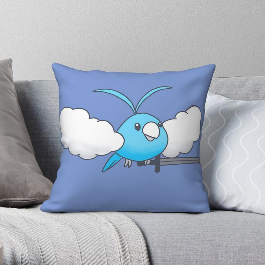 Swablu Has A Sword Pillowcase Polyester Linen Velvet Printed Zip Decorative Car Cushion Cover