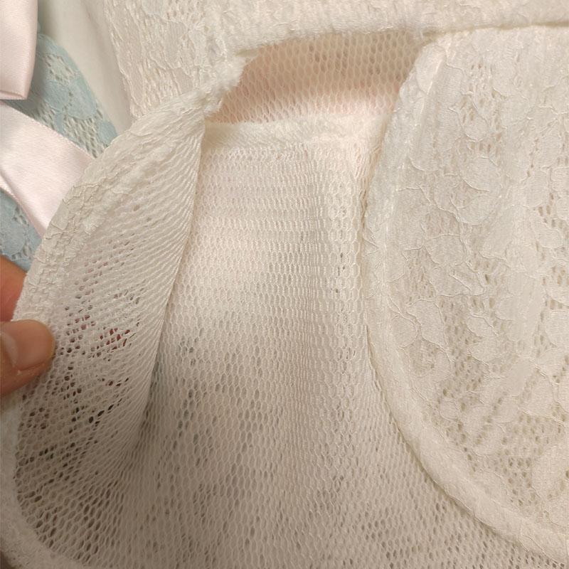 White Green Girls Dog Clothes Mesh Ribbon Bowknot Dog Weeding Dress for Small Medium Dogs Chihuahua Poodle Puppy Kitten Skirt XL