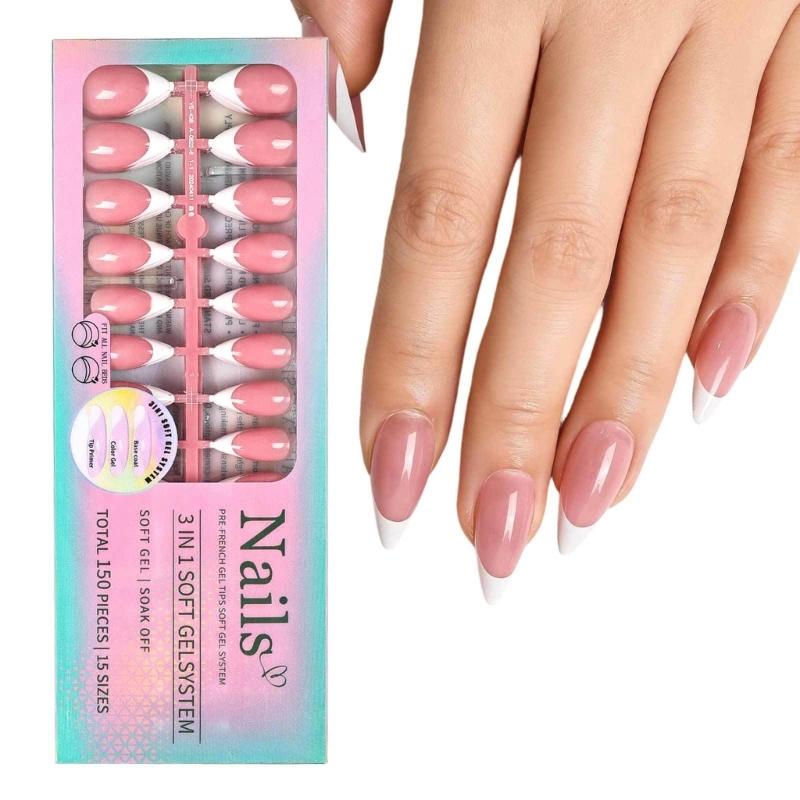 1Set Easy Apply Artificial Nail No Tools Needed Quick Installation Solid Color Highly Shine For Busy Professionals