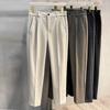 Suit Pants, Cropped Pants, Men's, Light Luxury Business, Slim Fit, Small Leg Pants, Stretch Waist, Casual Pants, Professional Men's Clothing