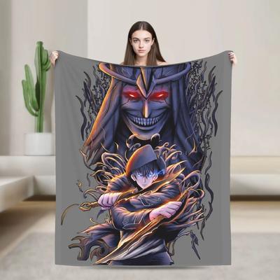 Super warme Flanelldecke Inspiriert von Solo Leveling Perfekt für Kinder Außenbereich Ästhetische Tagesdecke Sofabettbezug
