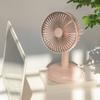 Mini Ventilador Portátil com Cabeça Inclinável de 90 Graus Ventilador de Mesa Recarregável para Casa Escritório Viagem 3 Velocidades Ajustáveis Baixo Ruído Tampa Removível