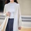 Women's Versatile Knit Shawl Sweater - Solid Color, Slimming, Trendy Hollow Out Design for Commute and Temperament.