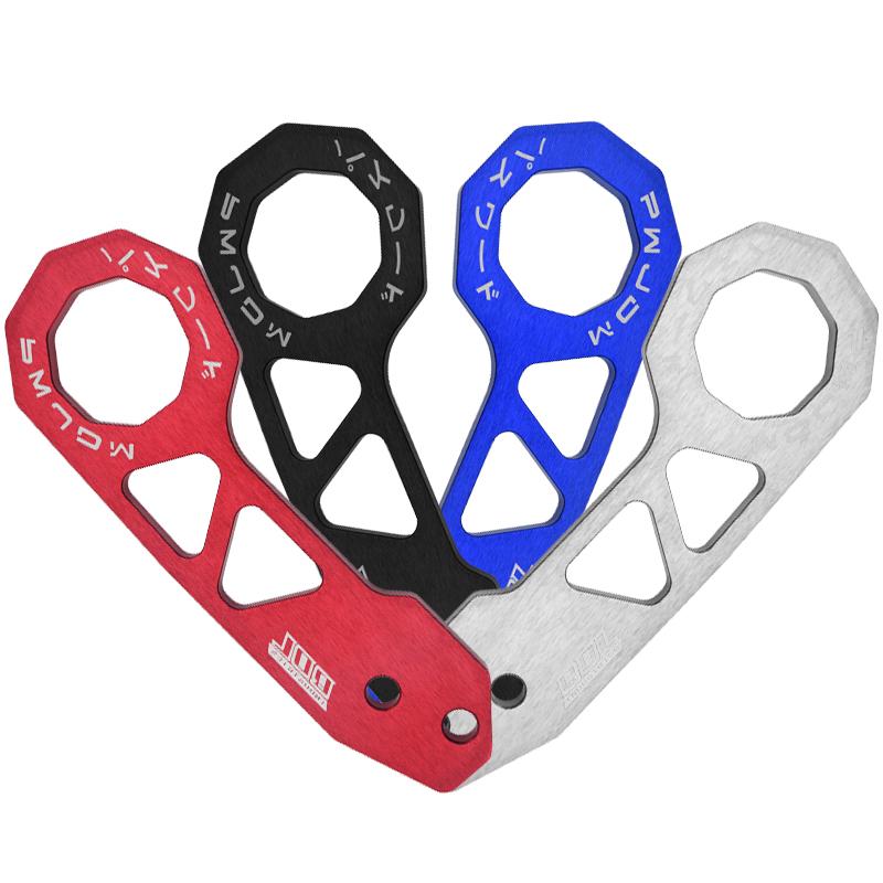 Universal JDM Racing Rear Tow Hook Set Ring Accessories Aluminum Alloy Car Modified Rear Bumper Auto Trailer Towing Kit