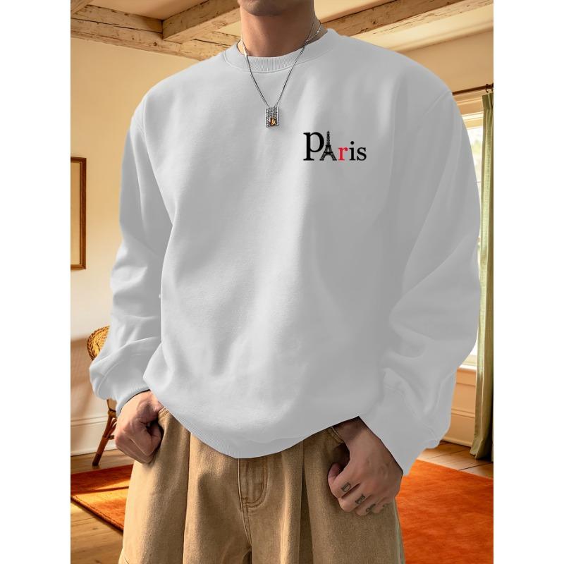 Men's Round Neck Sweatshirt For Casual Wear And Golf, Lightweight Outerwear For Autumn Winter, Plus Size.