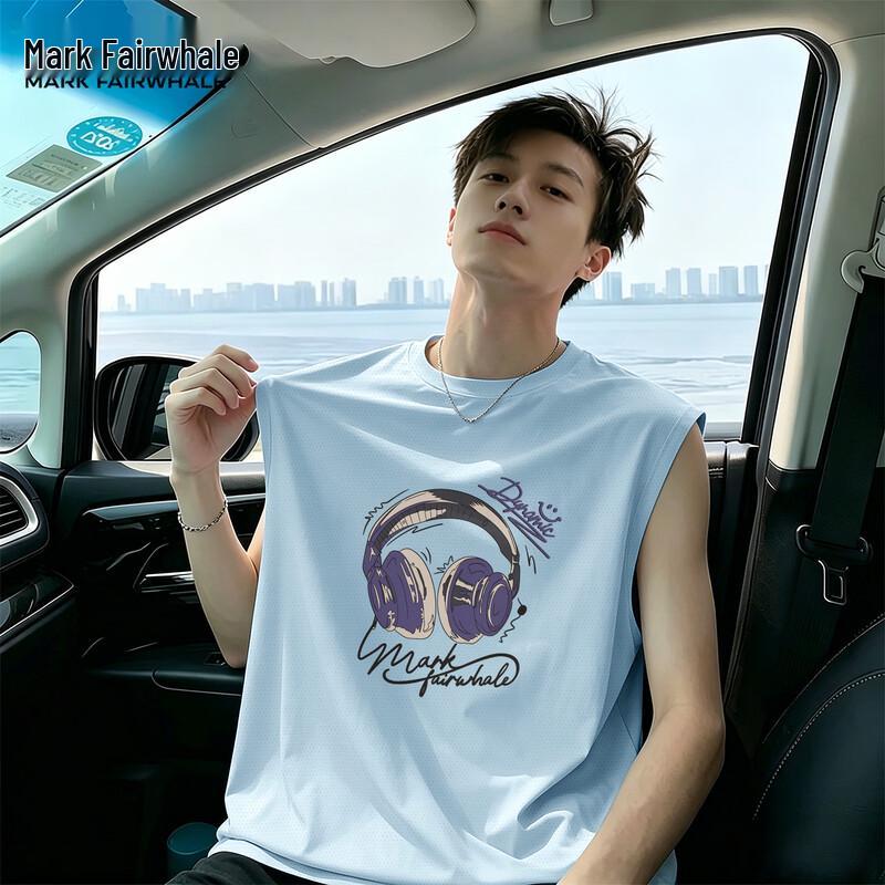 Mark Fairwhale Men s 2026 Ice Silk Quick Dry Sleeveless T-Shirt L