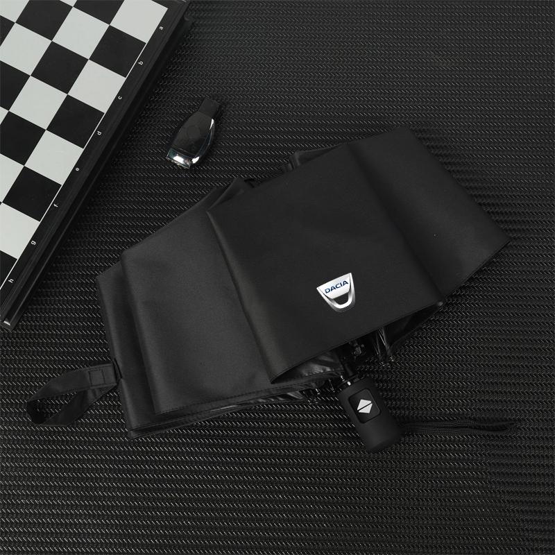 

1 шт. Автомобильный портативный складной автоматический зонт тройного сложения Солнцезащитный козырек для Renault Dacia Koleos Clio Laguna 2 Megane 2 3 Duster Logan Captur Dacia чёрный