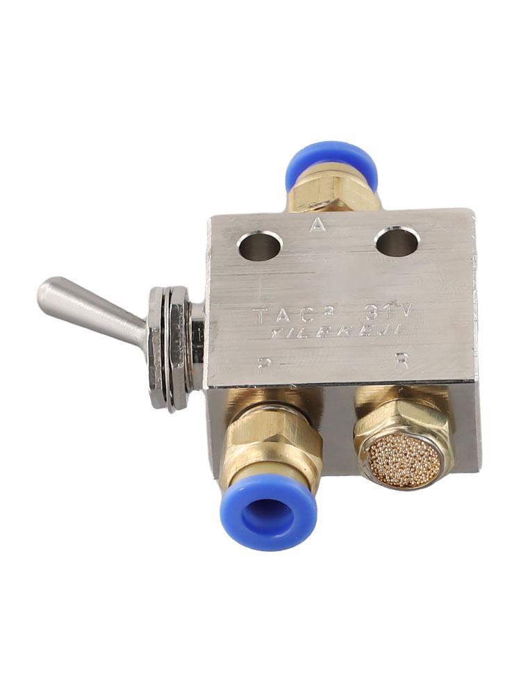 Pneumatic Valve TAC2 31V 2 Position 3 Way Switching Mechanical Valve for Air with Brass Body and Stainless Steel Stem