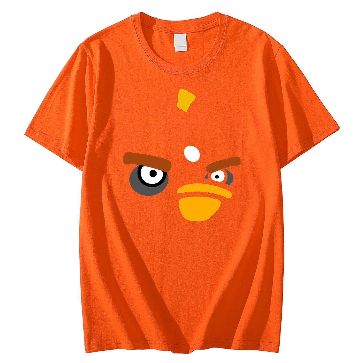 Funny expression print summer cotton short sleeved men s and women s t-shirt O-neck soft elastic breathable men s t-shirt S