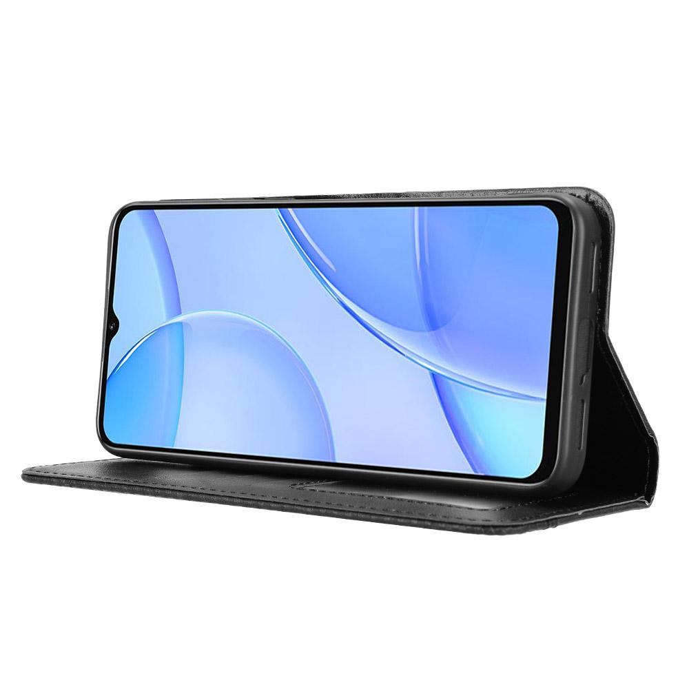 For Oukitel C57 Pro/C57s Leather Case Wallet Stand Retro Texture Phone Cover