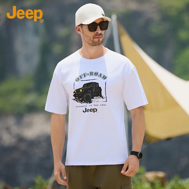 

JEEP Men s Summer Loose Fit Cotton Short Sleeve T-Shirt 3XL
