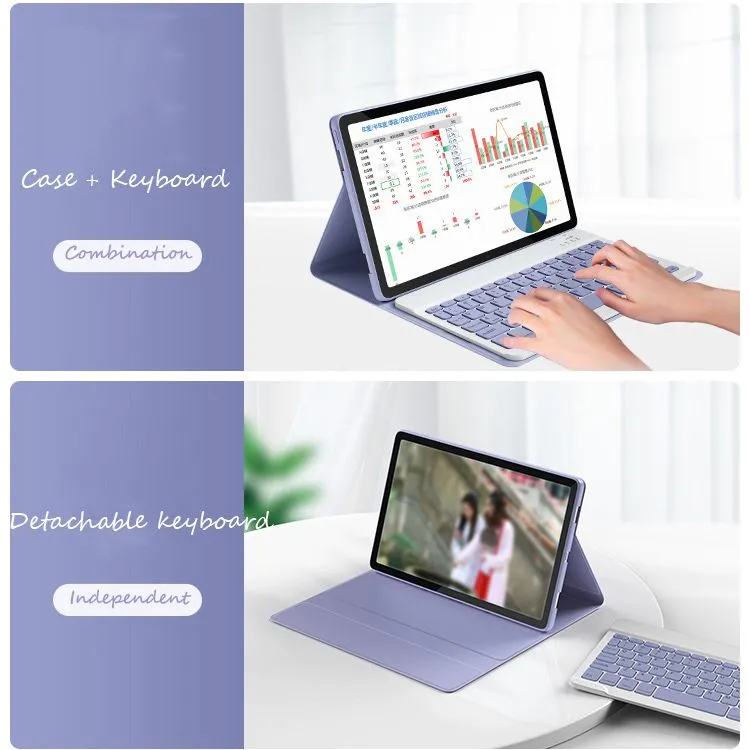 Per Samsung Tab A9 8.7" Custodia protettiva SM-X110/X115, supporto con tastiera e mouse