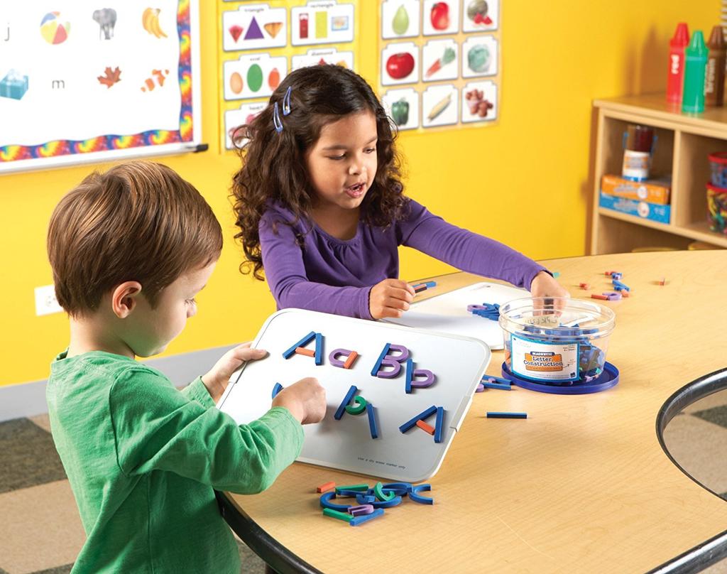 Learning Resources Magnetic Letter Construction Sponge Magnets LER 8551