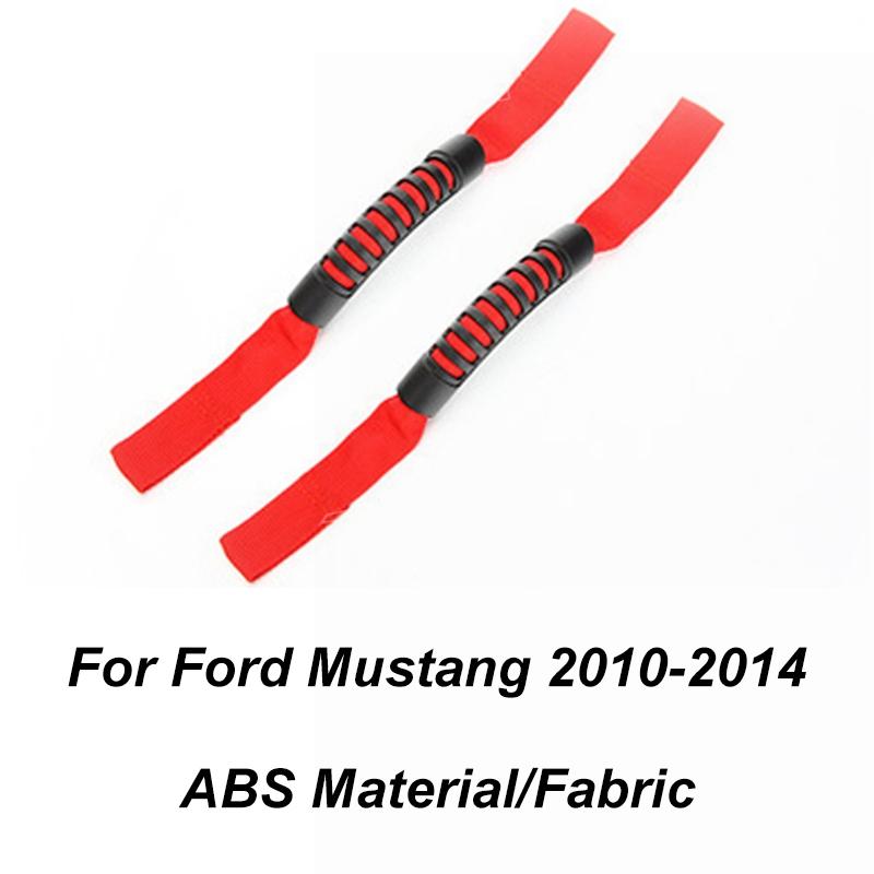 TESIN Car Red Interior Decoration Cover Stickers For Ford Mustang 2009 2010 2011 2012 2013 2014 Exterior Accessories Car