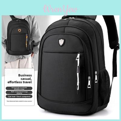 Oxford Cloth Student Backpack With Large Capacity And Breathable Design For School And Travel