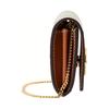 Burberry Glossy Logo Pattern Studded Detachable Chain Strap Leather Shoulder Crossbody Card Holder Women Card Holder Beige 80660571