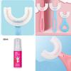 U-shaped Baby Toothbrush Designed For 1 Year Old With Fun And Safe Silicone