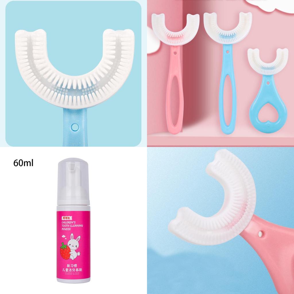 U-shaped Baby Toothbrush Designed For 1 Year Old With Fun And Safe Silicone