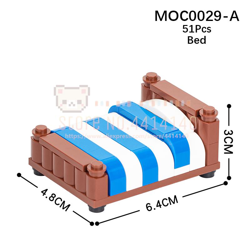 

Мебель для дома MOC Строительные блоки Городская сцена Сделай сам Кухня Кровать Диван Туалет Ванна Модель Украшение Сборка Кирпичики Игрушки Для Детей