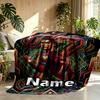 Custom Name Personalized Cristiano Ronaldo Print Blanket, Home Decor, Bedroom, Sofa, Camping, Couch, Gifts for Birthday Christmas