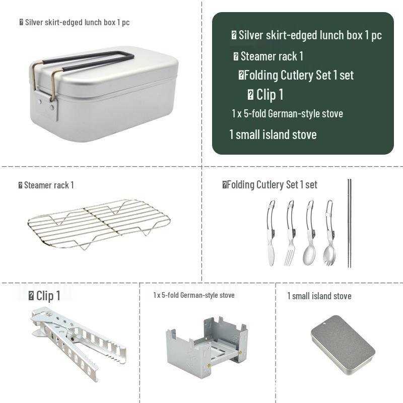 Ultra-Light Portable Aluminum Lunch Box for Outdoor Travel