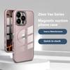 For iPhone 16 Pro Max Case Compatible with MagSafe Bow Rhinestone TPU+Acrylic Phone Back Cover