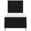 Boxspring Bed with Headboard Black 100 x 200 cm Fabric