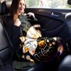 1pc Halloween White Cat & Black Cat Blanket  Soft Throw for Home Decor, Gift Idea, Living Room, Travel, Camping, Car Blankets