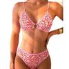 Women's Swimsuit Floral Triangle Cup Sexy Backless Bikini Set Swimwear Beachwear Bathing Suits