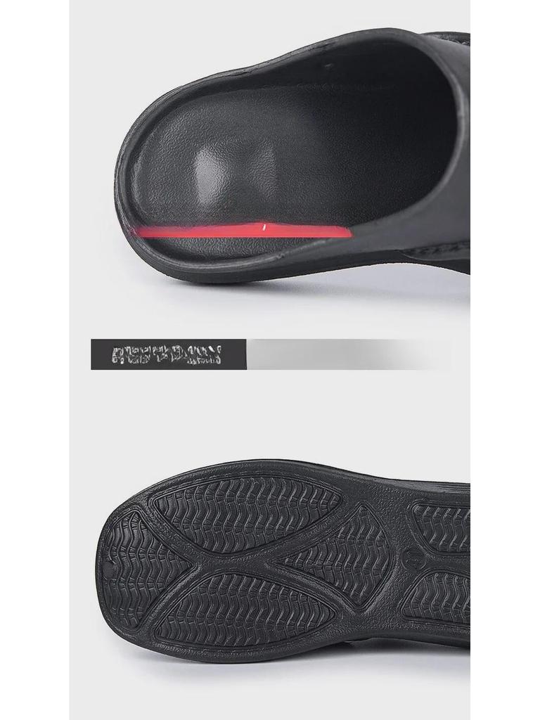 Men's Lightweight Indoor/Outdoor Summer Slippers - Large Size, Soft Bottom, Closed Toe