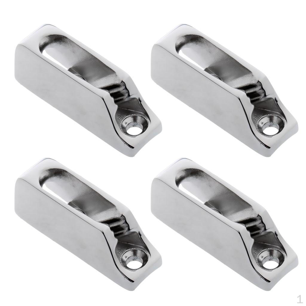 4x Sailing Rigging 316 Stainless Steel 3-6mm Rope and Line Cleat