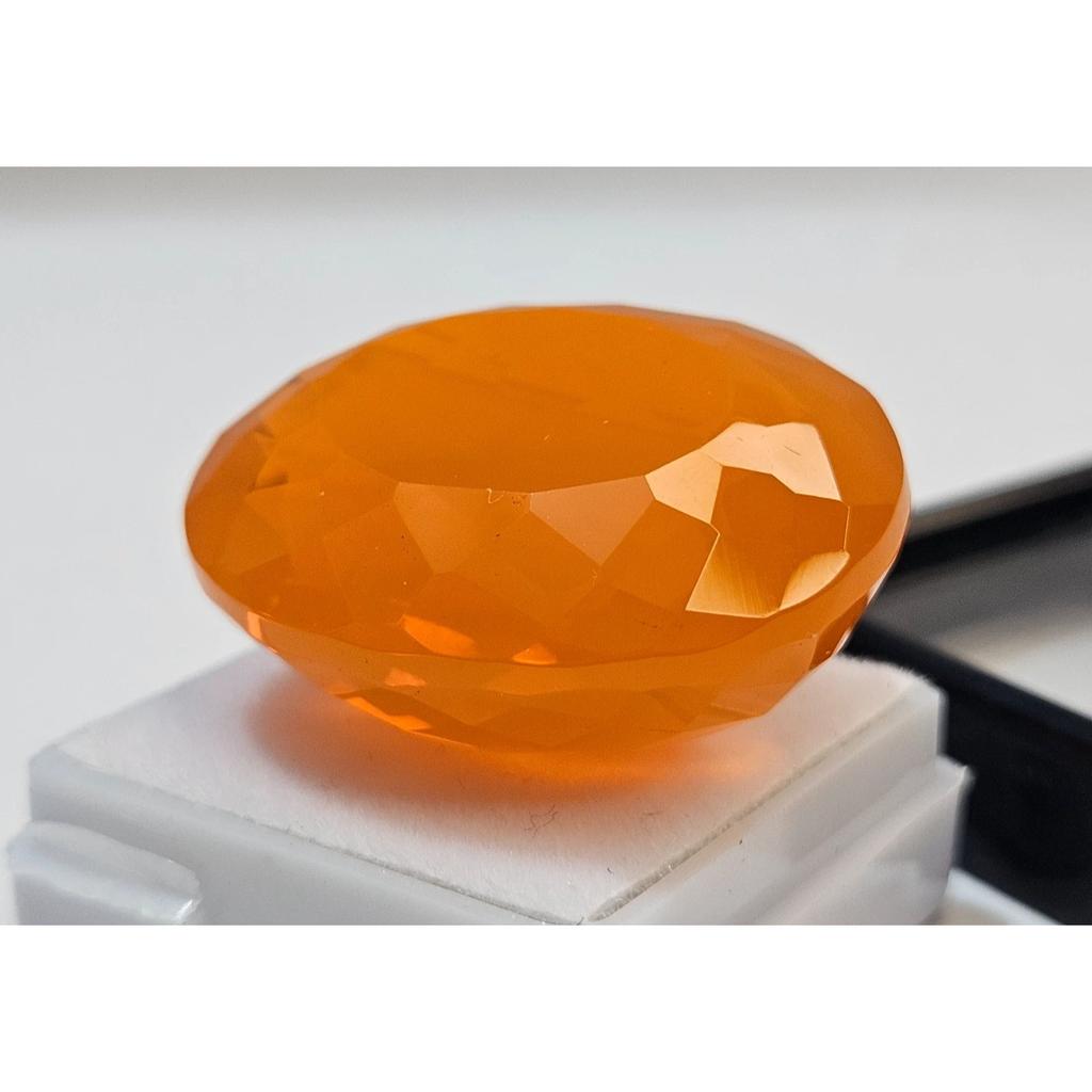 Fabulous Natural Orange Opal For 60 Ct Oval Cut Loose Gemstone