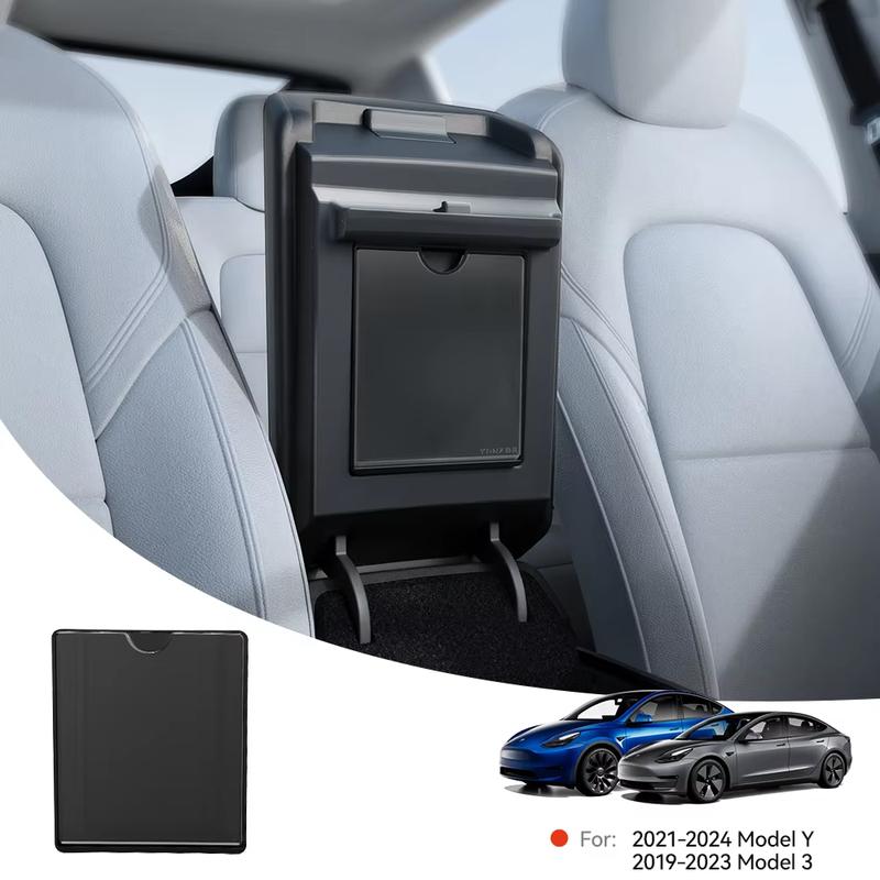 Magnetic Center Console Hidden Storage Box For Tesla Model 3/Y Juniper  Armrest Hidden Organizer Hidden Storage Box Accessory