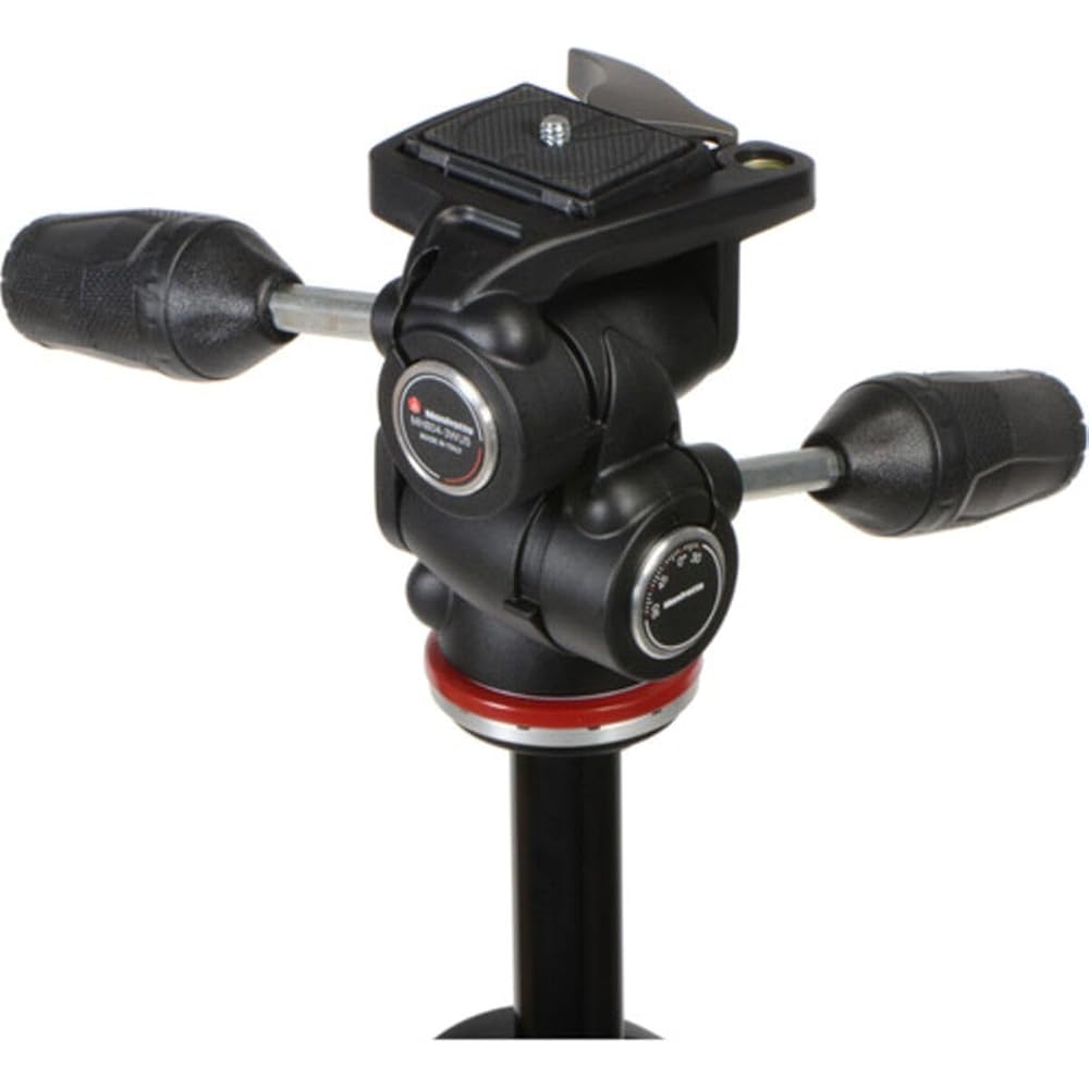 Manfrotto 290 Series DUAL Tripod, Aluminum, 3-Section, MK290DUA3-3W, with 3-Way Head, 4kg Load Capacity, Maximum Height 175.5cm, Minimum Height 5.5cm,