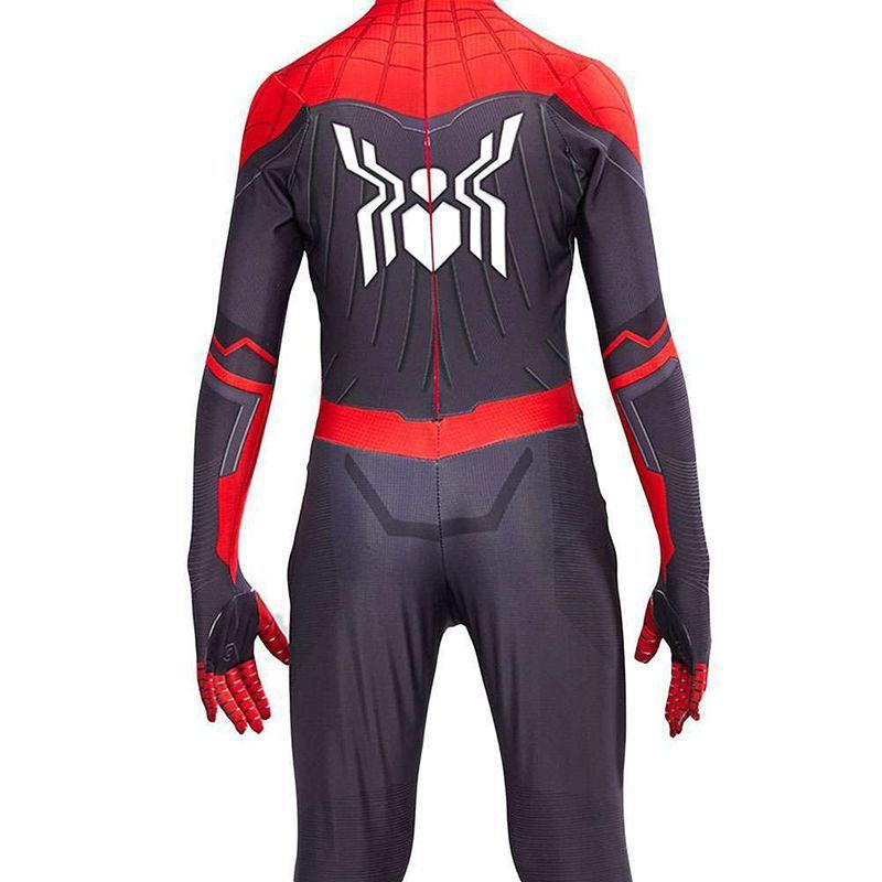 Hochwertiges Spiderman-Kostüm, Kostüm für Erwachsene und Kinder, Halloween-Kostüm, rot/schwarz, Spandex, Cosplay-Kleidung