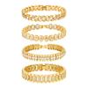 Women's Fashionable Golden Copper Cross Bracelet - PBR-220