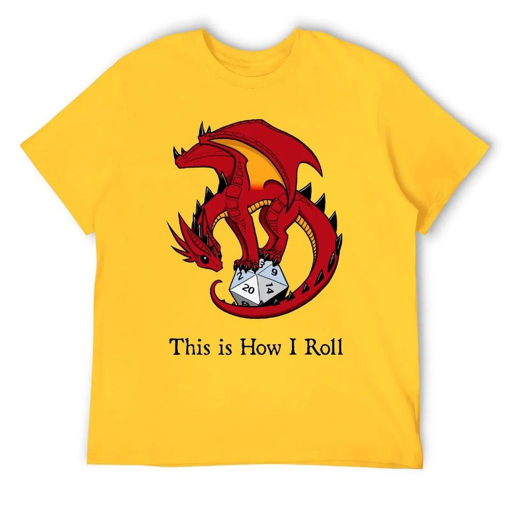 Dice Dragon Classic For Sale T-shirt Fresh Campaign  Joke Tees Cute Aactivity Competition USA Size