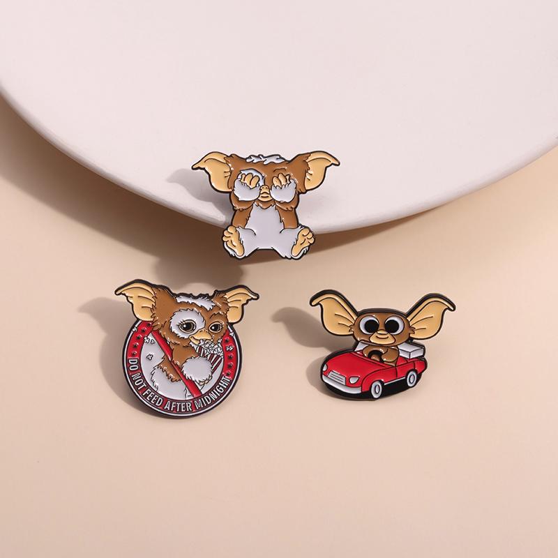Little Elf Enamel Pins Custom Horror Movie Brooches Lapel Badges Cartoon Punk Animal Jewelry Gift for Fans Friends