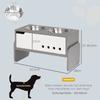 3 Height Adjustable Raised Dog Bowls, Dog Feeding Storage Station W/ Slow Feeder Mat, 2 Stainless Steel Bowls