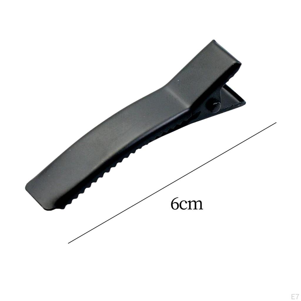 20 Pieces Alligator Hair Clips Bow Black Duck Bill for Hairdressing Making