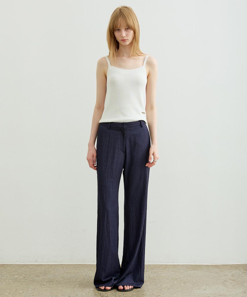 ARTID Crease Semi Flare Pants_Navy