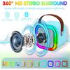 Mini Karaoke Machine,Portable Bluetooth Speaker with 2 Wireless Microphone for Kids Adults with Led Lights,Christmas Birthday Gifts for Girls Ages