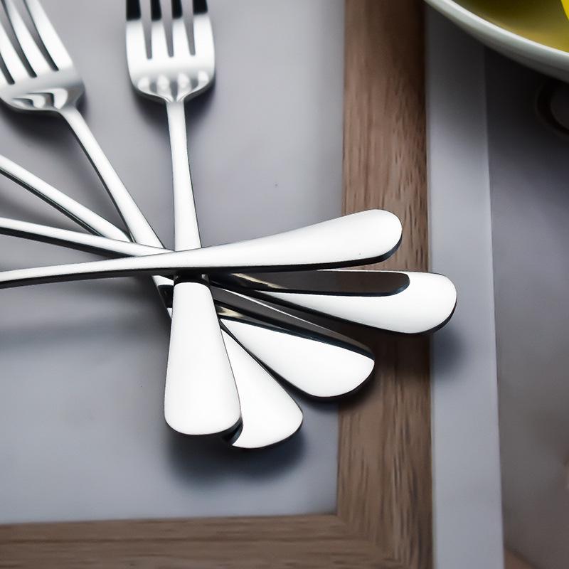 1010 Stainless Steel Long Handle Fork: Ideal for Dining, Cake, Dessert, and Fruit. Customizable with Logo Printing.