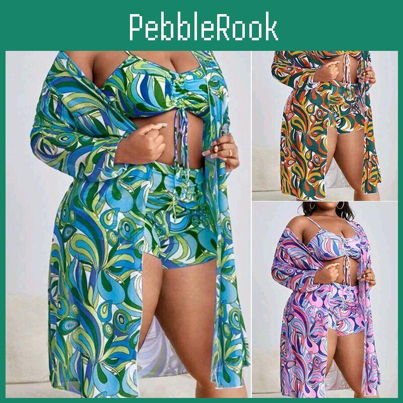 Size Swimwear Plus For Big Women Swimsuit Large Bathing Suits Threepiece Push Up Bikini Set Sexy Separate Stylish