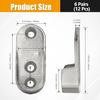 12Pcs Zinc Alloy Oval Closet Rod End Supports | 3-Hole Wardrobe Rod Brackets Fit 15×30mm Rods with Screws