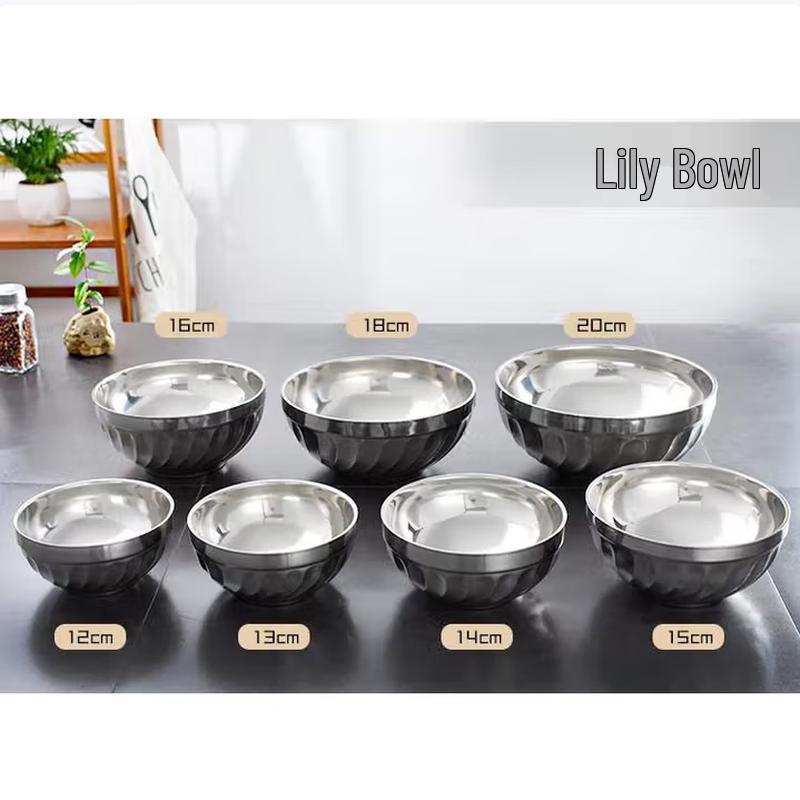 SIFAR Stainless Steel Double-Layer Insulated Soup Bowls