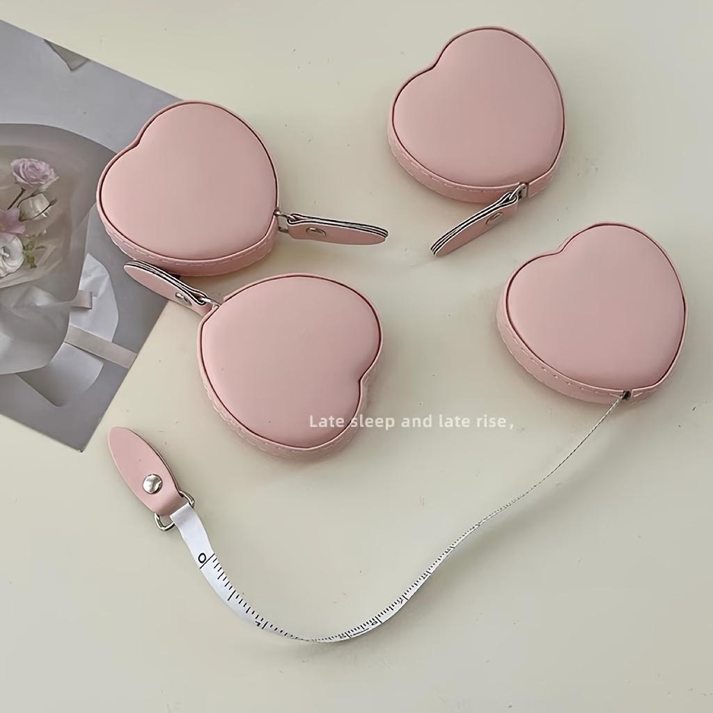 1pc PU Leather Love Small Tape Measure Waist Bust Tape Measure Home Measuring Cloth Ruler 59.06 Inch Multi-Function Mini Rule