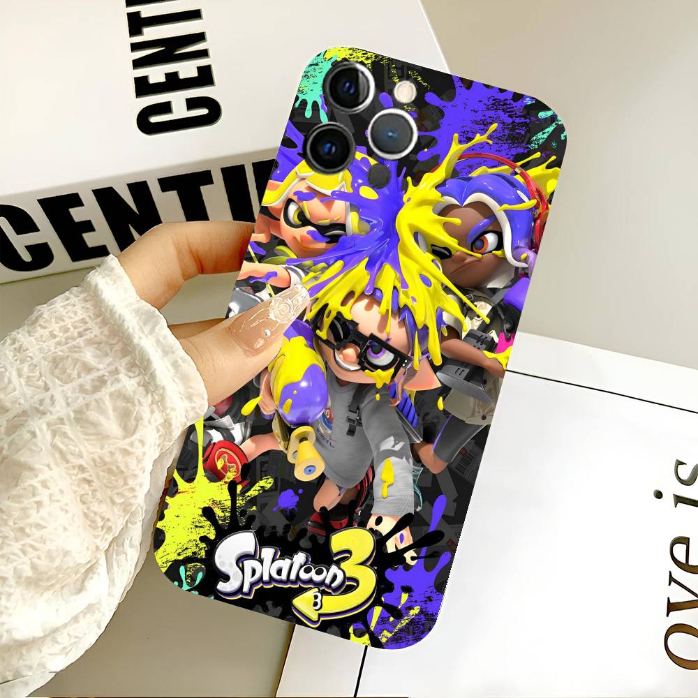 Game Splatoon 3 Phone Case Black Silicone Soft Shell For IPhone 17 16 15 14 13 12 11 Air Pro Max Plus Hot Sale