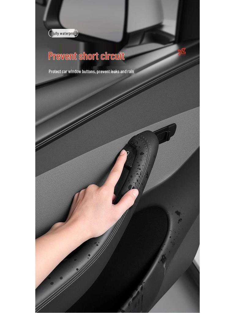 Tesla Model 3/Y Door Button Stickers - New Version Interior Protective Patches